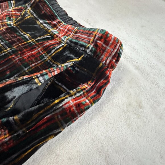 J.Crew Womens Pull-on Peyton Wide-Leg Pants 10P Stewart Tartan Velvet AE834 New - Picture 10 of 10